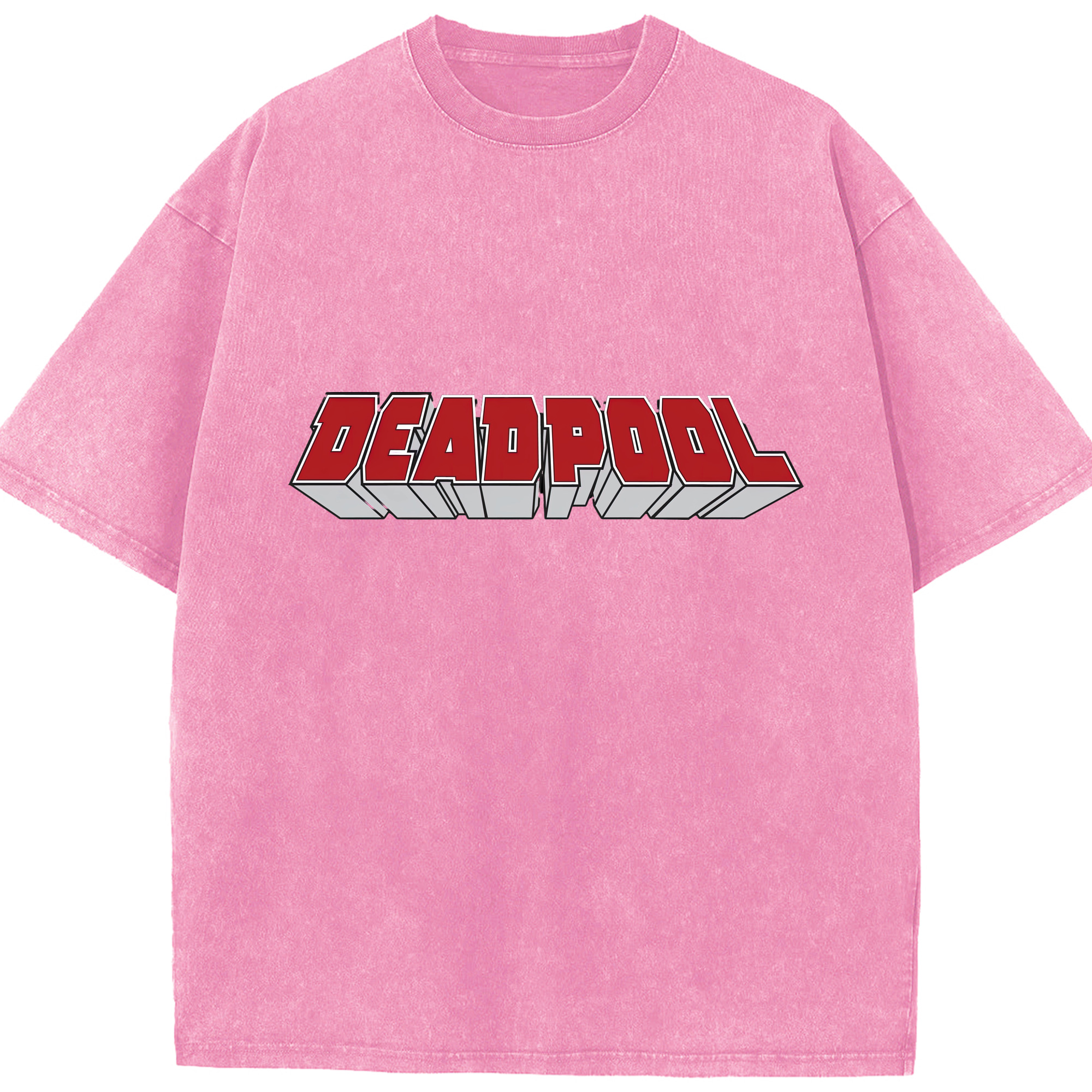 （画像用） Deadpool デッドプール 綿100% ヴィンテージ風 半袖Tシャツ（フロントプリント）